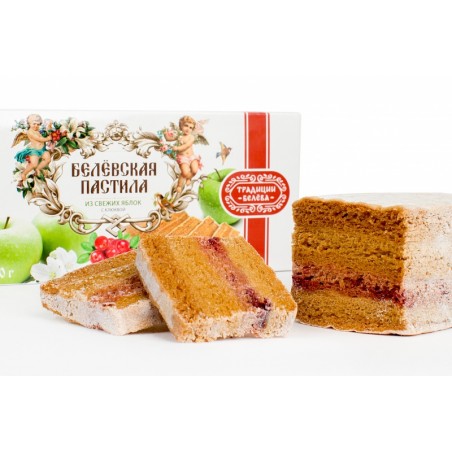 Пастила Белевская "С клюквой" 200г без добавления сахара Tradicii Belyova