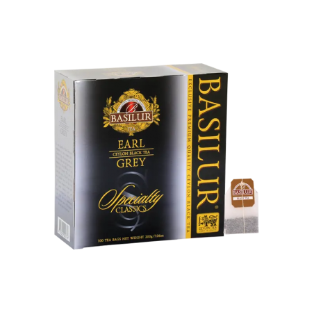 EARL GREY black tea Specialty Classic 2gx100 tea bags, 200g Basilur