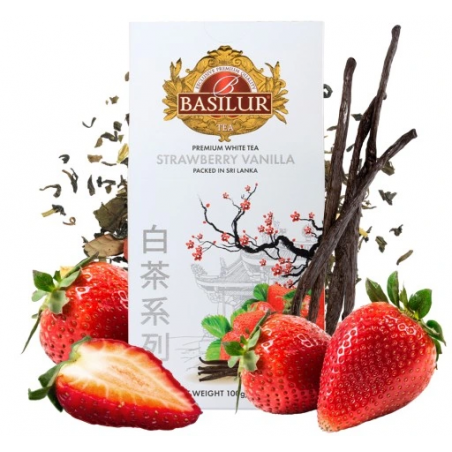 Basilur Белый чай Ваниль & Клубника 100г