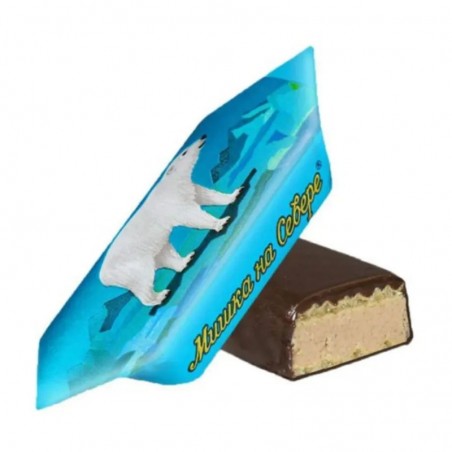 Konfektes šokolādes glazūrā "Lācis ziemeļos" 1kg