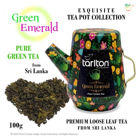 Green Emerald GP1 зеленый листовой чай, Tarlton, 100 г