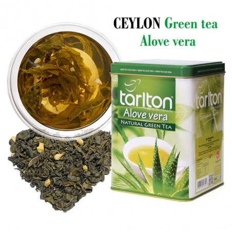 Ceilonas lielo lapu zaļā tēja ALOE VERA, TARLTON, 250g