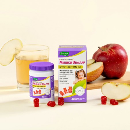 "BEARS EVALAR" Chewable lozenges multivitamins N30