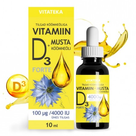 Vitamin D3 with Black Cumin Oil 4000IU - Vitateka