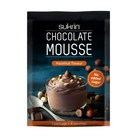 Chocolate mousse Sukrin with hazelnut flavor 83 g sugar free