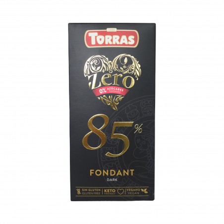 Dark chocolate Fondant 85%, Torras Zero, 100 g