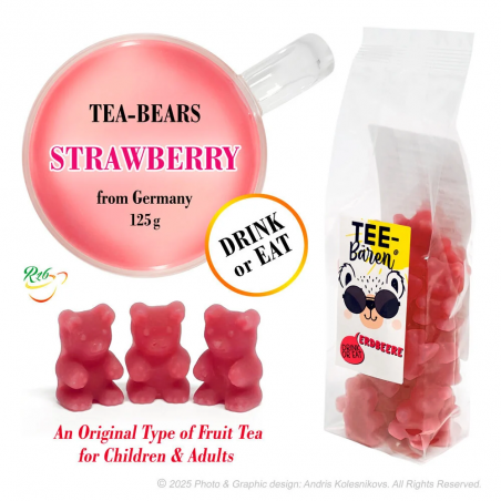 Фруктовые Чайные Mишки - Erdbeere - Клубника, 125 г