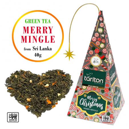 MERRY MINGLE Zaļā tēja ar soursop un apelsīnu miziņu Eglītē 40g Tarlton
