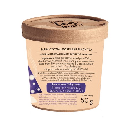 Brown House & Tea - Holly Jolly Plum - Black Loose Tea 50g Organic