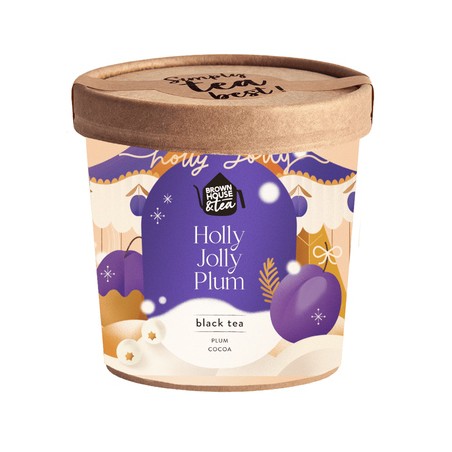 Brown House & Tea - Holly Jolly Plum - Black Loose Tea 50g Organic