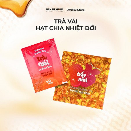 Чай фруктовый растворимый с Личи и семенами чиа Ban Me Gold 100 г (10 г x 10 шт.)