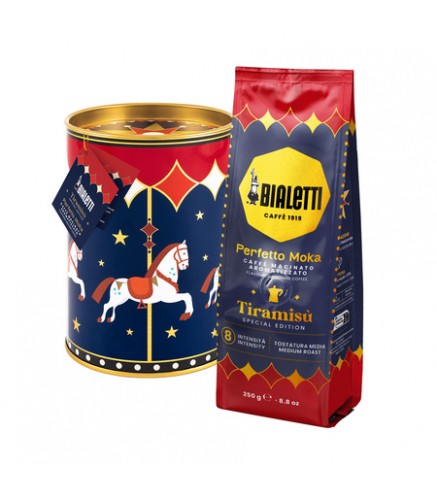 Ground Coffee Caffe Macinato Tiramisu Joyful Christmas Espresso 250 g Bialetti