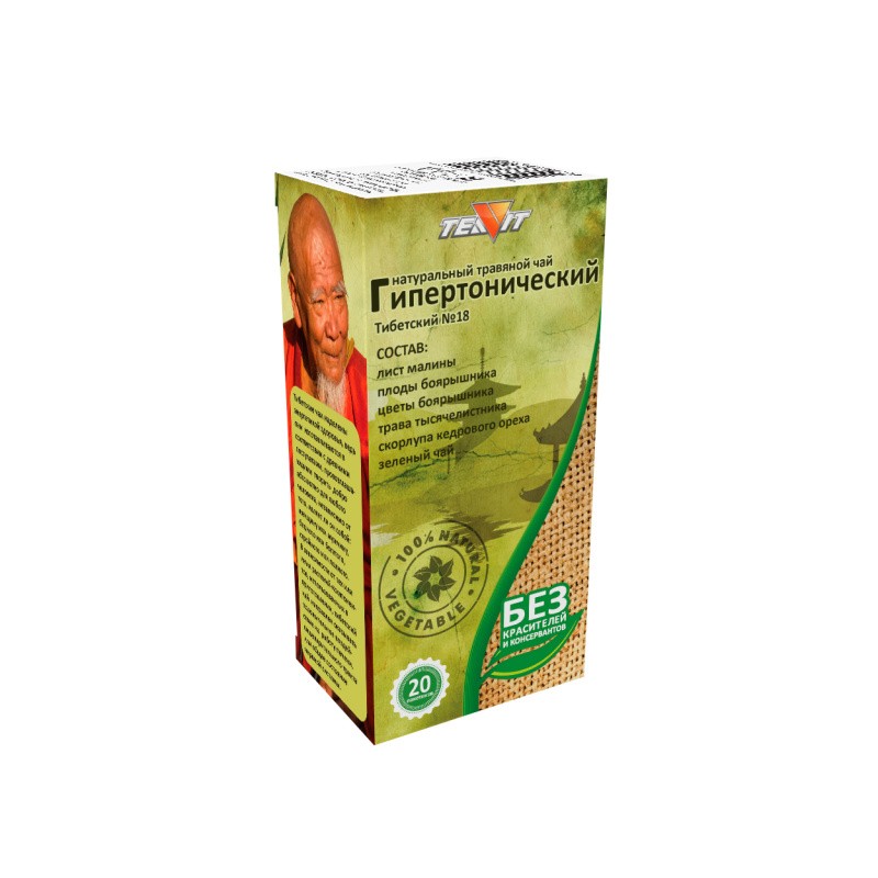 Teavit tējas dzēriens "Hipertensīvs Tibetiešu Nr. 18" 20x1,5g Teavit tējas dzēriens "Hipertensīvs Tibetiešu Nr. 18" 20x1,5g