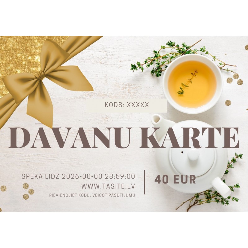 Подарочная карта TASITE.LV 40 EUR