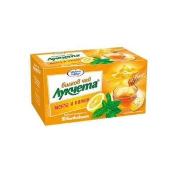 Tea with lemon and mint (24g) 20pcs x 1.2g Lukcheta