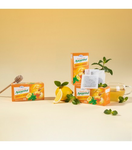 Tea with lemon and mint (24g) 20pcs x 1.2g Lukcheta