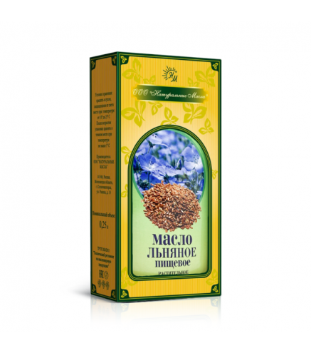 Flaxseed oil, unrefined, 250 ml in a box Naturalnie Masla