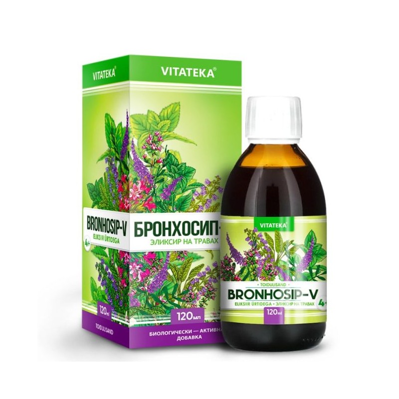 Bronchosip-V Herbal Elixir, 120 ml Vitateka Bronchosip-V Herbal Elixir, 120 ml Vitateka