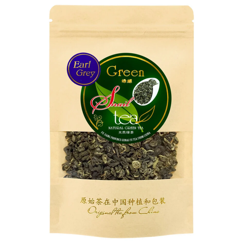Элитный Китайский Зеленый чай с бергамотом „Green Snail Earl Grey”, 100г Элитный Китайский Зеленый чай с бергамотом „Green Snail Earl Grey”, 100г