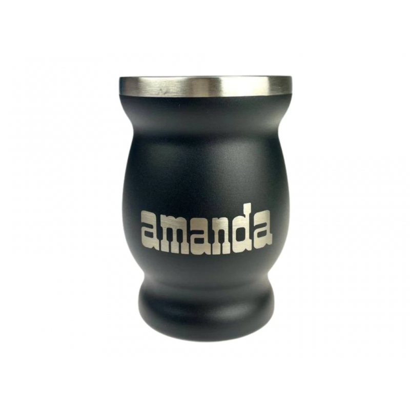 Amanda Stainless Calabasa, black, 220ml Amanda Stainless Calabasa, black, 220ml
