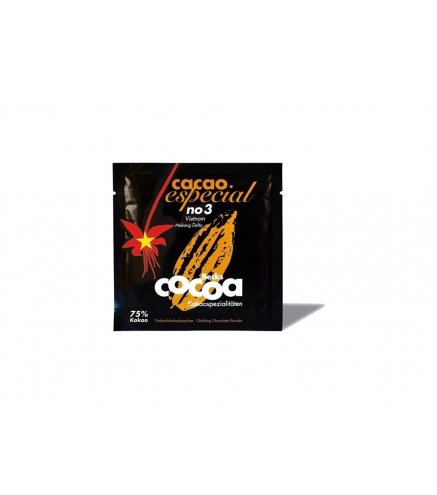 MINI BECKS COCOA Especial no. 3 Pure Drinking Chocolate 75 % premium cocoa from Vietnam 25g Vegan