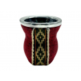 Gourd Glass with Woop pattern, Red, 190 ml Yerbee, Argentina