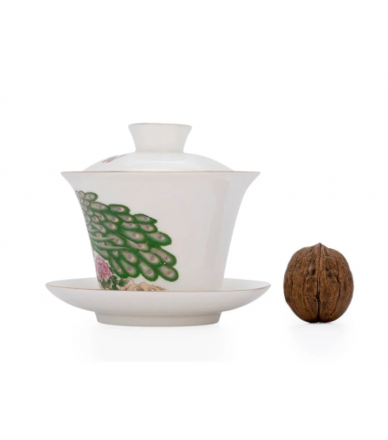 Gaiwan №39655, porcelain, 180 ml peacock