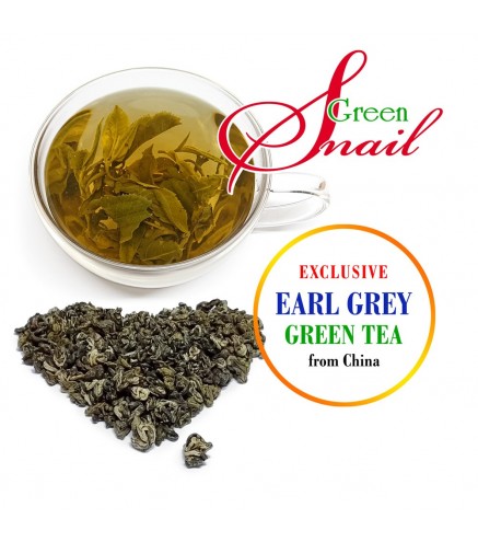 "GREEN SNAIL" Earl Grey - Elite Chinese Green Tea 100g GF