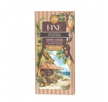 MILETE FINE dark chocolate with stevia 80g