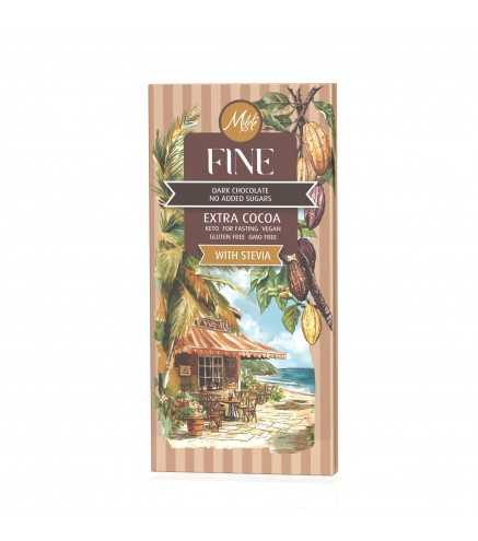 MILETE FINE dark chocolate with stevia 80g