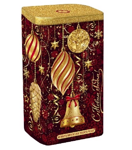 Black Tea Festive Decorations, red tin, 50g