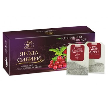 Tea drink "Siberian Berries. Lingonberry" 2.0 g*20 pack