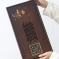 Bamboo Tea Tray with Carvings - Tea Serving Tray