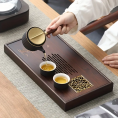 Bamboo Tea Tray with Carvings - Tea Serving Tray