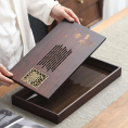 Bamboo Tea Tray with Carvings - Tea Serving Tray