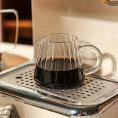 Borsilikāta stikla kafijas krūze ar rokturi un snīpi vai tējas ceremonijas krūze 300 ml