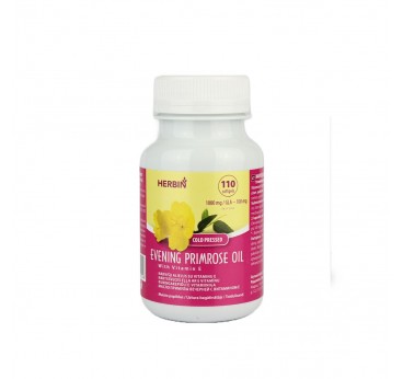 Evening Primrose Oil with Vitamin E Capsules N110 Herbin