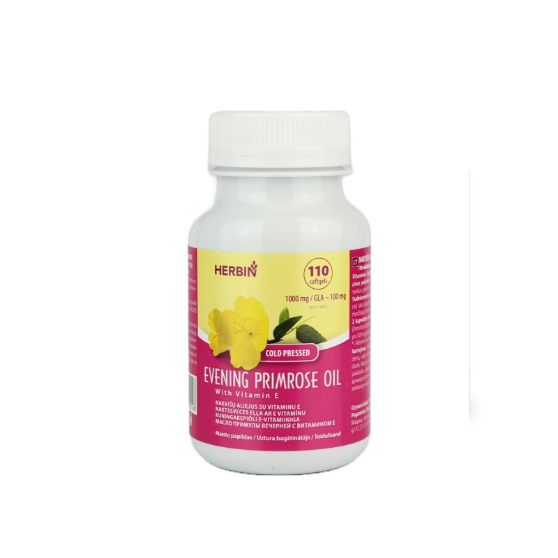 Evening Primrose Oil with Vitamin E Capsules N110 Herbin Evening Primrose Oil with Vitamin E Capsules N110 Herbin