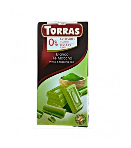 White chocolate with matcha, Torras, 75 g