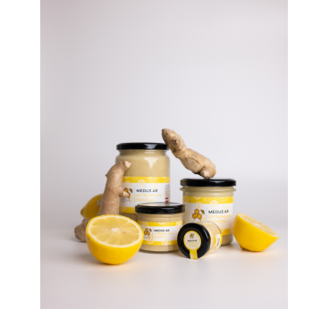 Мед с лимоном и имбирем 400г EcoHoney Латвия