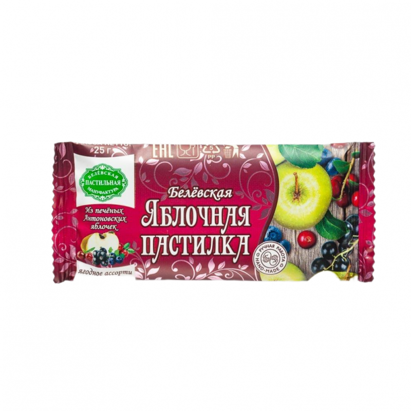 Belevskaya Assorted Berry Pastille, 25g Bar Belyov Pastila Belevskaya Assorted Berry Pastille, 25g Bar Belyov Pastila
