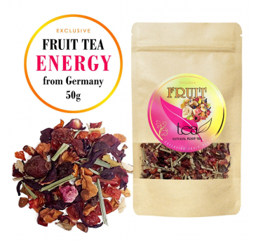 Augļu tēja ENERĢIJAS, 50 g GF mežrozītes, guarana un hibiskus