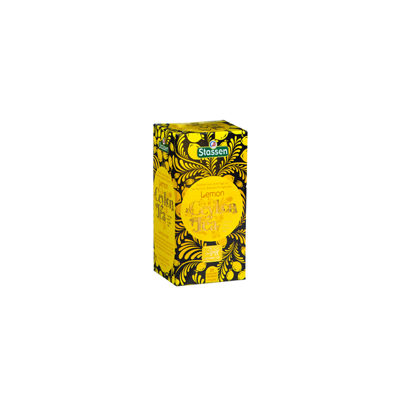 Stassen Lemon чёрный чай со вкусом лимона 25 чайных пакетиков Stassen Lemon чёрный чай со вкусом лимона 25 чайных пакетиков
