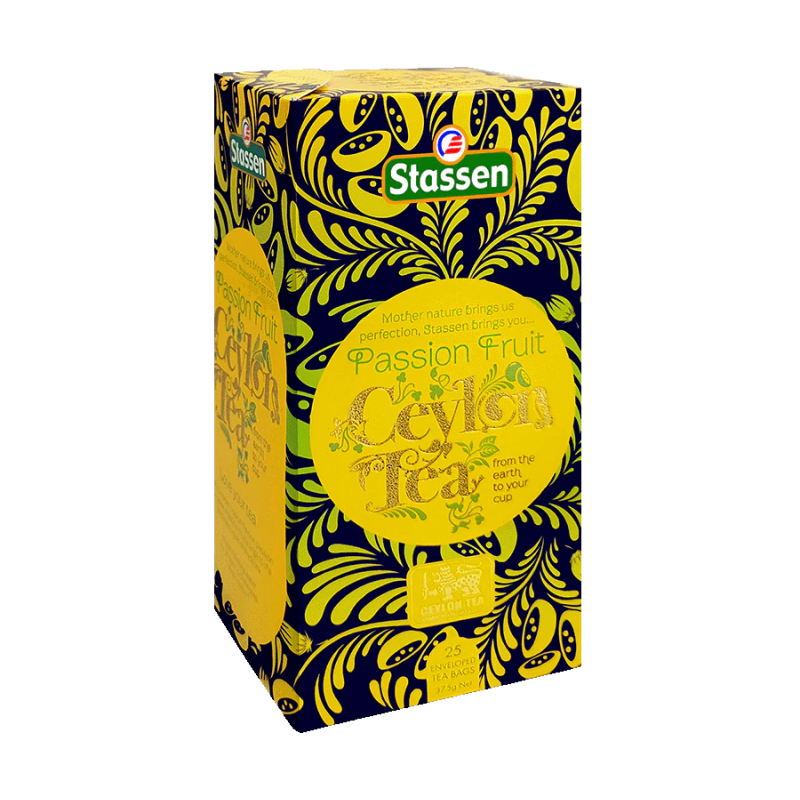 Stassen melna tēja ar marakujas aromātu 25 tējas maisiņi Stassen melna tēja ar marakujas aromātu 25 tējas maisiņi