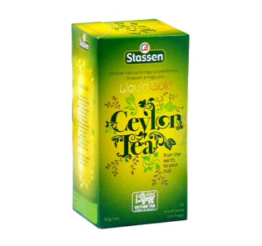 Stassen Liquid Gold Ceylon Black Tea 25 Tea Bags