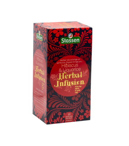 Stassen Hibiscus & Liquorice Herbal Infusion Tea 25 Tea Bags
