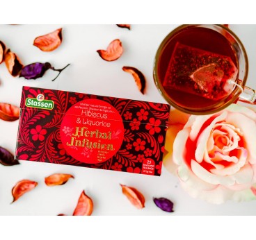 Stassen Hibiskus & Liquorice tējas dzēriens a hibisku un lakricu 25 tējas paciņas