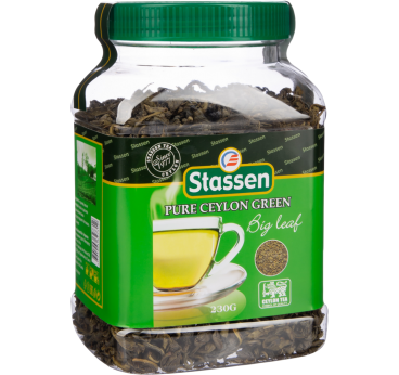 Stassen Big Leaf Pure Ceylon Green tea 230g plastic jar