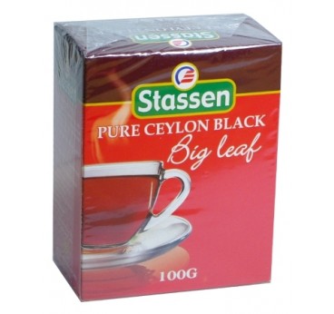 Stassen Ceilonas OPA liellapu melna tēja 100g kartona paka