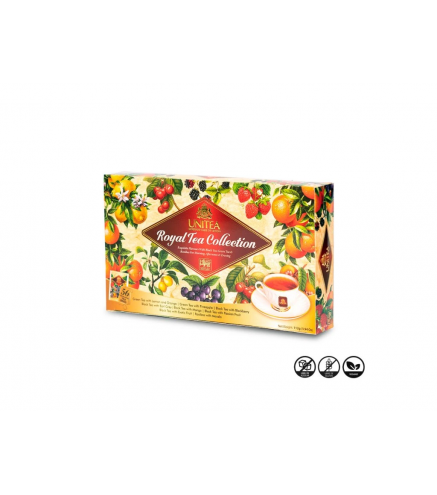 UNITEA Karaliskā tējas kolekcija, 56 x 2 g x 8, tēja paciņās